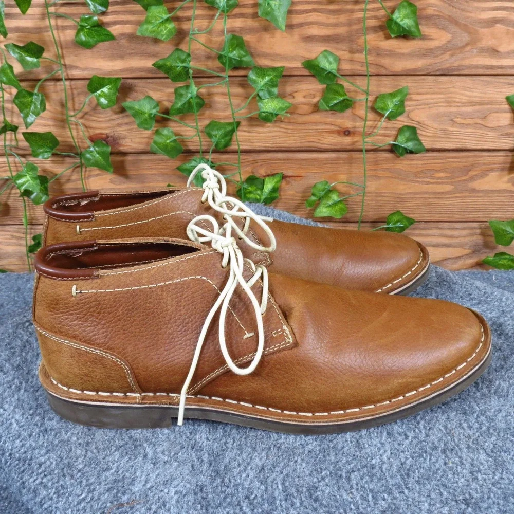Kenneth Cole Reaction Desert Sun Mens Chukka Boots Sz 10 Work Wear Brown Leather